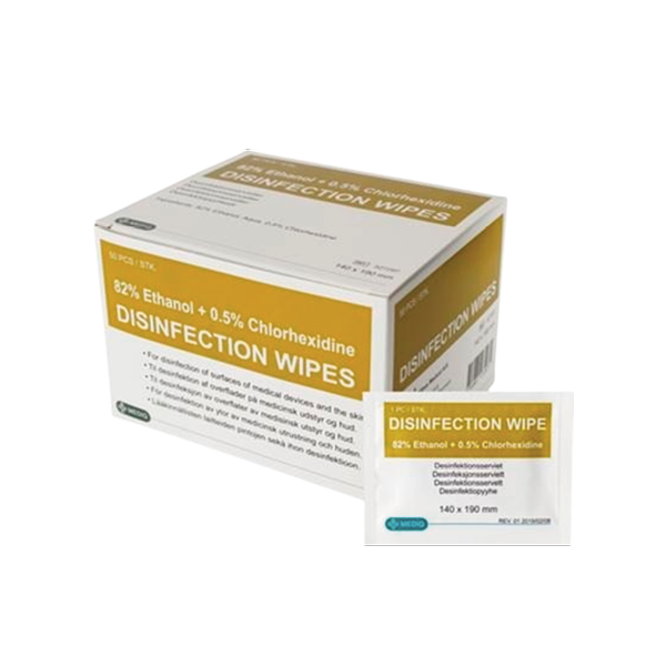Alkoholswab, 82% ethanol, 0,5% klorhexidin, 30x60 mm, 100 pcs