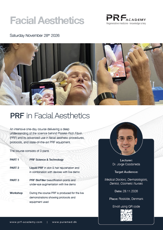 28/11 PA02 PRF in Facial Aesthetics Academy Course I Roskilde